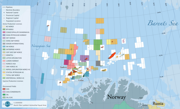 Norway Barents Sea Active License Block Map